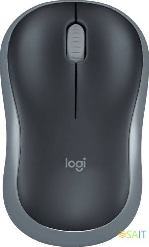 Мышь Logitech M185 черный/серый оптическая 1000dpi беспров. USB для ноутбука 2but (910-002235)