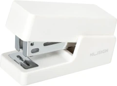 Степлер мини Deli ENS083WHITE Linfini N10 24/6 (15листов) белый 15скоб металл/пластик блистер