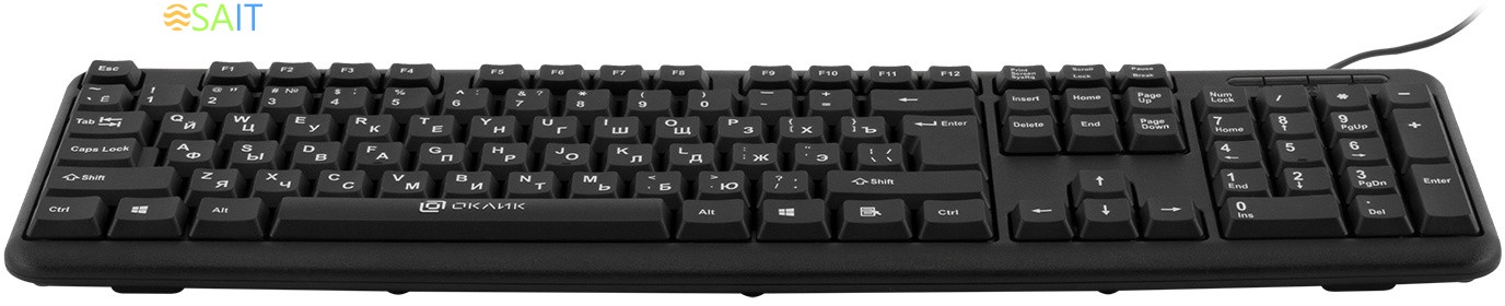 Клавиатура Оклик 180M черный USB (943626)