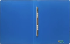 Папка метал.пруж.скоросш. Silwerhof Eco A4 пластик 0.5мм синий