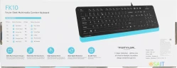 Клавиатура A4Tech Fstyler FK10 черный/синий USB (FK10 BLUE)