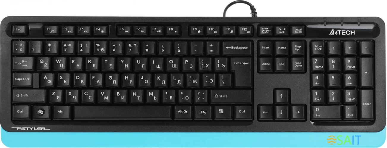 Клавиатура A4Tech Fstyler FK10 черный/синий USB (FK10 BLUE)