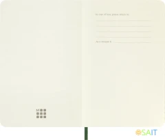 Блокнот Moleskine CLASSIC SOFT QP611K15 Pocket 90x140мм 192стр. линейка мягкая обложка зеленый