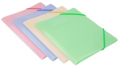 Папка на резинке Бюрократ Gems GEMPR05GRN A4 пластик кор.30мм 0.5мм зеленый турмалин карман для визитки