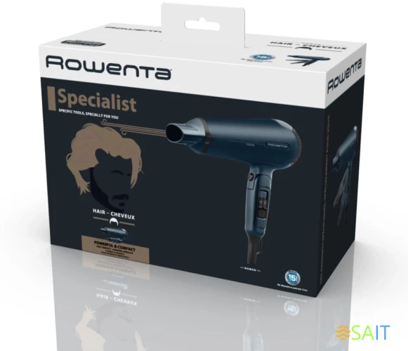 Фен Rowenta CV4753F1 2200Вт черный/синий (1830008886)