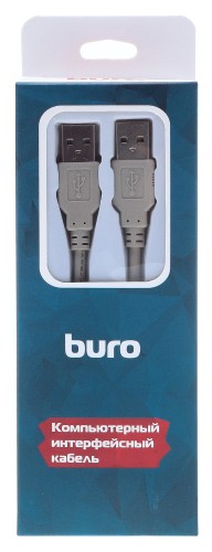 Кабель Buro USB A(m) USB A(m) 1.8м (BHP RET USB_AM18) серый (блистер)