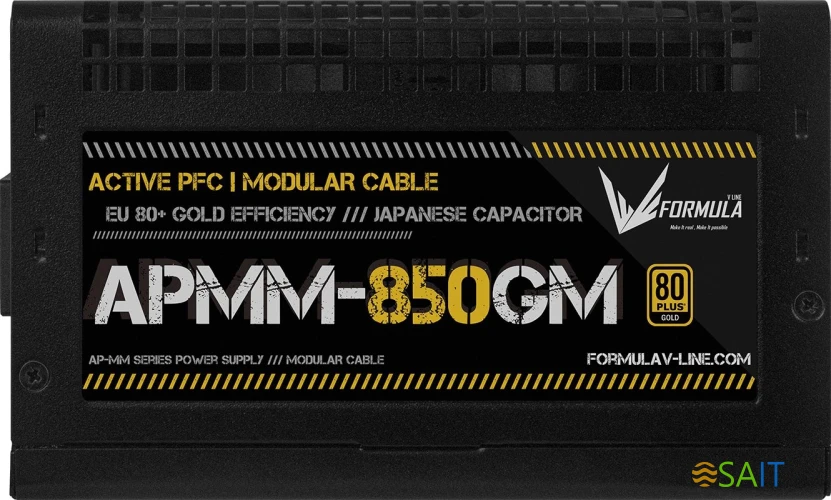 Блок питания Formula ATX 850W APMM-850GM Gen.5 80+ gold (20+4pin) APFC 120mm fan 8xSATA Cab Manag RTL