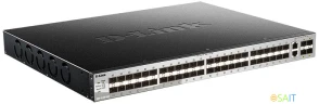 Коммутатор D-Link DGS-3130-54S/B1A (L3) 2x10Гбит/с 48SFP 4SFP+ управляемый