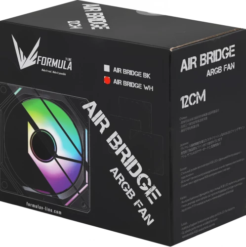 Вентилятор для корпуса Formula Air Bridge ARGB 120х120x25 белый 4-pin 27.5дБ (упак.:3шт) (AIR BRIDGE WH) Ret