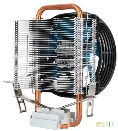 Устройство охлаждения(кулер) Aerocool Verkho 1-3P Soc-AM5/AM4/1200/1700/1851 черный/синий 3-pin 28dB Al+Cu 100W 280gr Ret