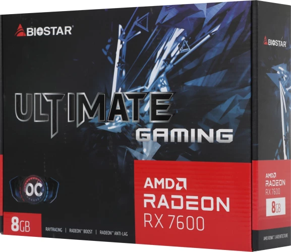 Видеокарта Biostar PCI-E 4.0 VA76S6RM81 RX7600 OC AMD Radeon RX 7600 8Gb 128bit GDDR6 2318/18000 HDMIx1 DPx3 HDCP Ret