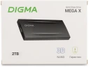 Накопитель SSD Digma USB3.2 Gen2x2 2TB DGSM8002T2MGG MEGA X 1.8" темно-серый