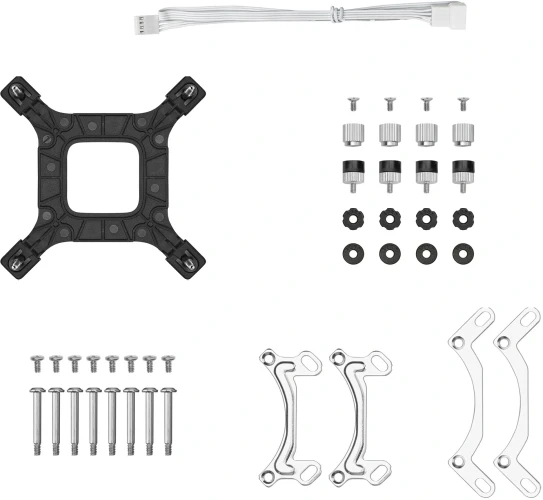 Система водяного охлаждения Deepcool LE240 V2 Pure ARGB Soc-AM5/AM4/1200/1700/1851 белый 4-pin 24.96dB Al LCD 220W 1266gr Ret (R-LE240PURE-WHLNMD-G-1)