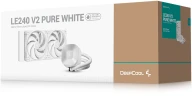 Система водяного охлаждения Deepcool LE240 V2 Pure ARGB Soc-AM5/AM4/1200/1700/1851 белый 4-pin 24.96dB Al LCD 220W 1266gr Ret (R-LE240PURE-WHLNMD-G-1)