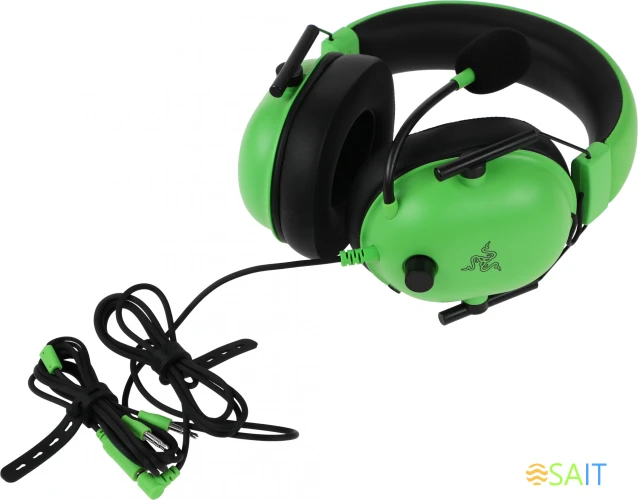 Наушники с микрофоном Razer Blackshark V2 X зеленый 1.3м мониторные оголовье (RZ04-03240600-R3M1)