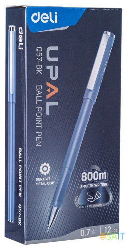 Ручка шариков. Deli Upal EQ57-BK черн. черн. линия 0.7мм