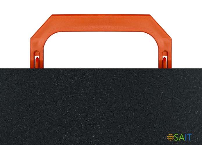 Портфель Бюрократ Black Opal BLPP01OR 1 отдел. A4 пластик 0.7мм черный/оранжевый