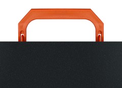 Портфель Бюрократ Black Opal BLPP01OR 1 отдел. A4 пластик 0.7мм черный/оранжевый