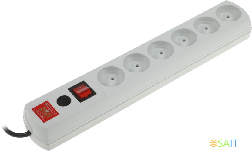 Сетевой фильтр Most R 5м (6 розеток) белый (коробка)