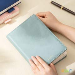 Блокнот Deli LINFINI EN158L A5 210х143мм искусст. кожа 144л линейка твердая обложка ассорти ассорти:син/роз/зел