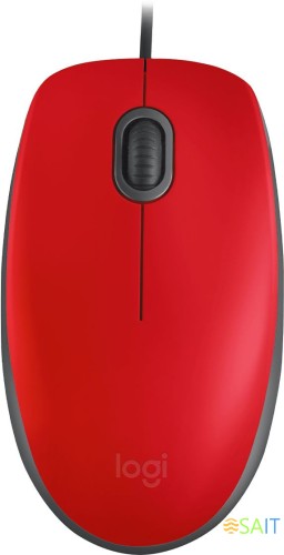 Мышь Logitech M110 Silent красный/черный оптическая 1000dpi silent USB 2but (910-005501)