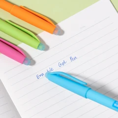 Ручка гелев. Deli (EG163-BL) ассорти d=0.5мм син. черн. кор.карт. игловидный пиш. наконечник кругл.