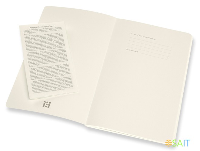 Блокнот Moleskine VOLANT QP721F16B24 Large 130х210мм 96стр. линейка мягкая обложка оранжевый/голубой (2шт)