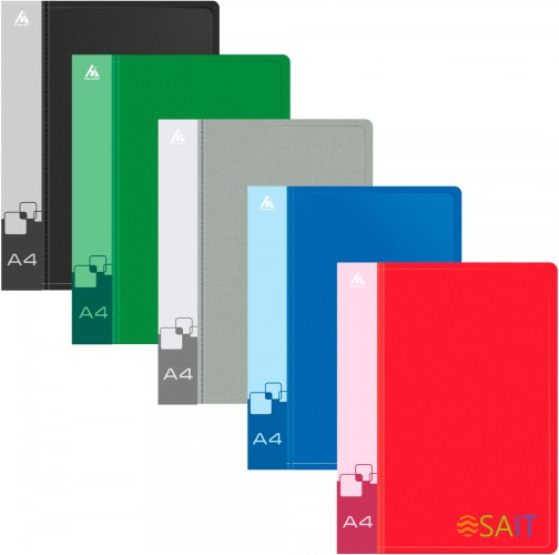 Папка метал.пруж.скоросш. Бюрократ -PZ07P A4 пластик 0.7мм внут.и торц.карм ассорти