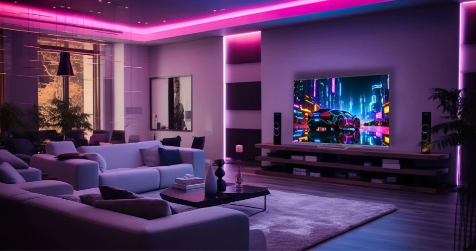 Телевизор QLED Skyworth 65" 65Q77G Magic Sound Game TV Frameless серый-металлик/серый 4K Ultra HD 144Hz MEMC DVB-T DVB-T2 DVB-C DVB-S DVB-S2 USB WiFi Smart TV