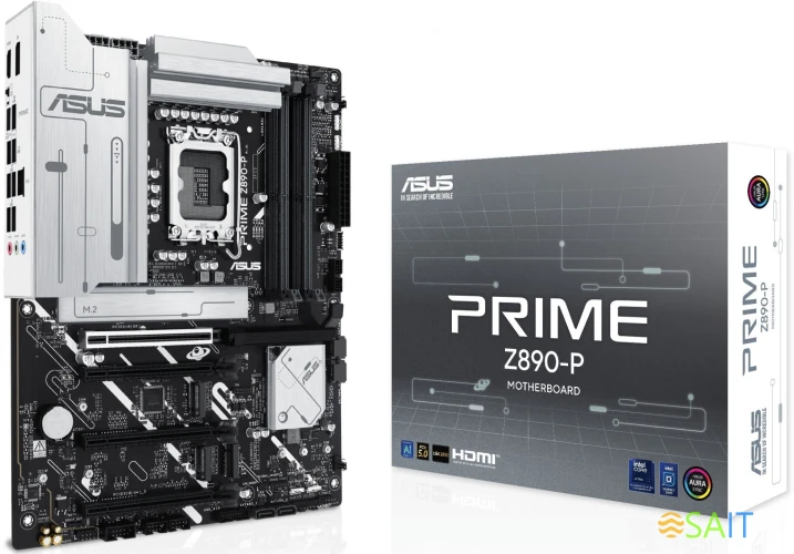 Материнская плата Asus PRIME Z890-P Soc-1851 Intel Z890 4xDDR5 ATX AC`97 8ch(7.1) 2.5Gg RAID+HDMI+DP