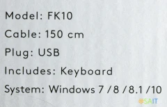 Клавиатура A4Tech Fstyler FK10 черный/оранжевый USB (FK10 ORANGE)