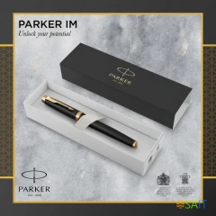 Ручка роллер Parker IM Premium T323 (1931660) Black GT F черн. черн. подар.кор.