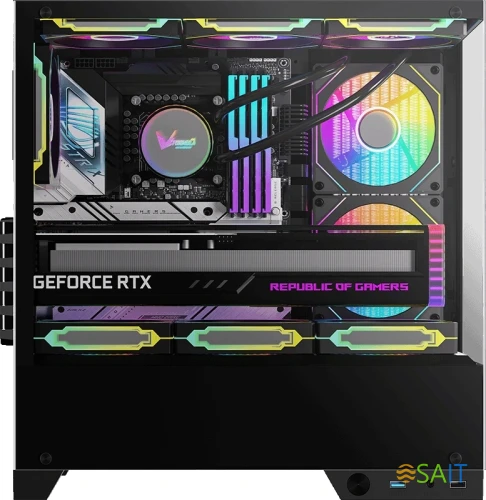 Корпус Formula Crystal Z1M Plus FR черный без БП mATX 9x120mm 1xUSB3.0 audio bott PSU