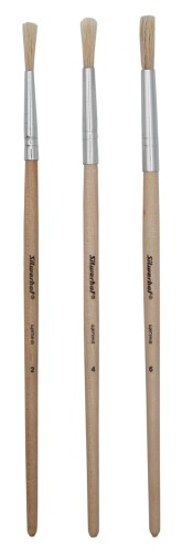 Набор кистей Silwerhof Веселые друзья (наб.3шт) щет.круг.№2,4,6 дерев.ручка