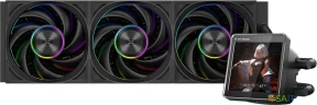 Система водяного охлаждения PcCooler DT360 Dsiplay ARGB Soc-AM5/AM4/1200/1700/1851 черный 4-pin 15-33.1dB Al LCD 320W Ret (DT360-BKAWXY-GL)