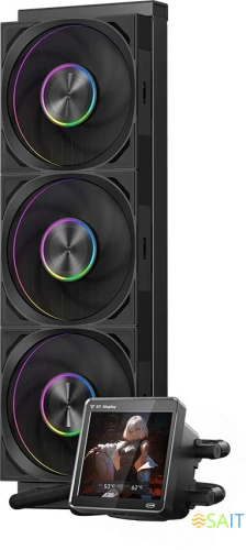 Система водяного охлаждения PcCooler DT360 Dsiplay ARGB Soc-AM5/AM4/1200/1700/1851 черный 4-pin 15-33.1dB Al LCD 320W Ret (DT360-BKAWXY-GL)