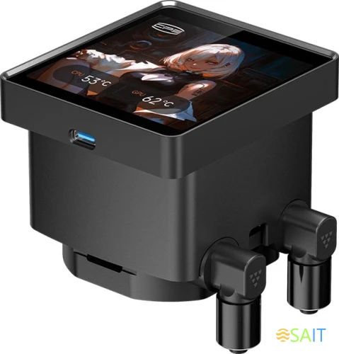 Система водяного охлаждения PcCooler DT360 Dsiplay ARGB Soc-AM5/AM4/1200/1700/1851 черный 4-pin 15-33.1dB Al LCD 320W Ret (DT360-BKAWXY-GL)