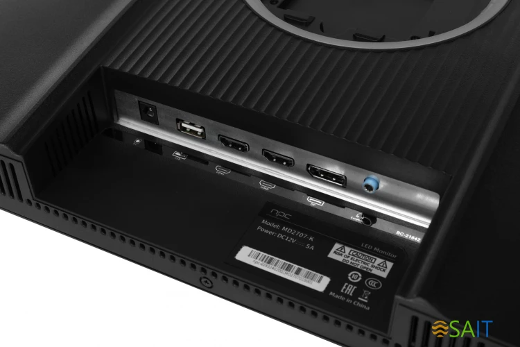 Монитор NPC 27" MD2707-K черный IPS LED 1ms 16:9 HDMI M/M матовая HAS Piv 250cd 178гр/178гр 1920x1080 240Hz G-Sync FreeSync DP FHD USB 5.5кг