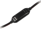 Наушники с микрофоном Оклик HS-L200 черный/красный 2.2м накладные оголовье (359484)