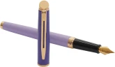 Ручка перьев. Waterman Hemisphere Colour Blocking (2179900) Purple GT сталь нержавеющая/позолота F подар.кор.