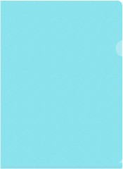 Папка-уголок Бюрократ Pastel -EPAST/BLUE A4 пластик 0.18мм голубой