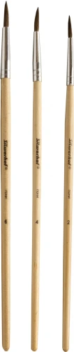 Набор кистей Silwerhof Color (наб.3шт) пони круг.№2,4,6 дерев.ручка