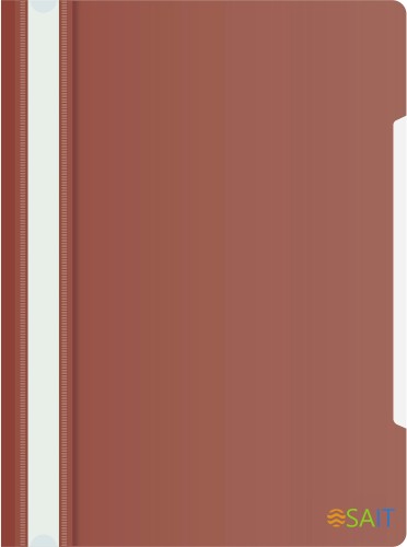 Папка-скоросшиватель Бюрократ -PS20BROWN A4 прозрач.верх.лист пластик коричневый 0.12/0.16