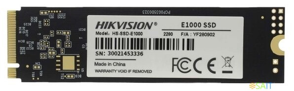 Накопитель SSD Hikvision PCIe 3.0 x4 512GB HS-SSD-E1000/512G HS-SSD-E1000/512G Hiksemi M.2 2280