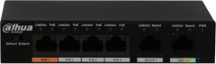 Коммутатор Dahua DH-PFS3006-4ET-60 (L2) 6x100Мбит/с 4PoE 60W неуправляемый