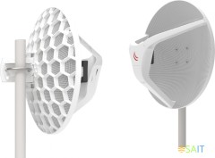 Повторитель беспроводного сигнала MikroTik Wireless Wire Dish (RBLHGG-60ADKIT) 10/100/1000 белый (упак.:2шт)