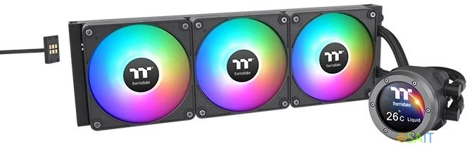 Система водяного охлаждения Thermaltake TH420 V2 Ultra EX ARGB Soc-AM5/AM4/1200/1700/1851 черный 4-pin 30.7dB Al+Cu LCD Ret (CL-W417-PL14SW-A)