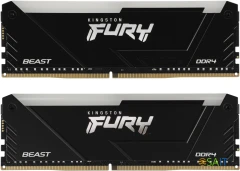 Память DDR4 2x16GB 3600MHz Kingston KF436C18BB2AK2/32 Fury Beast RGB RTL Gaming PC4-28800 CL18 DIMM 288-pin 1.35В dual rank с радиатором Ret