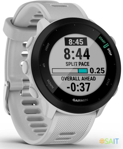 Смарт-часы Garmin Forerunner 55 42мм 1.04" LCD корп.белый рем.белый разм.брасл.:127-220мм (010-02562-11)