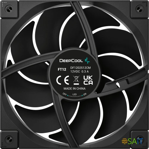 Вентилятор для корпуса Deepcool FT12 120х120x25 черный 4-pin 32дБ (R-FT12-BKWPN1-G) Ret